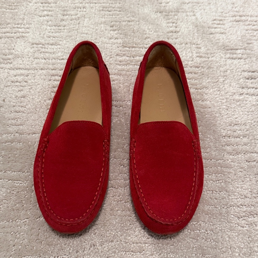 M. Gemi Red Suede Loafers